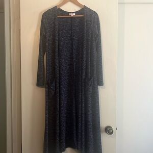 Lularoe Navy Blue Duster Maxi Cardigan, Size XS